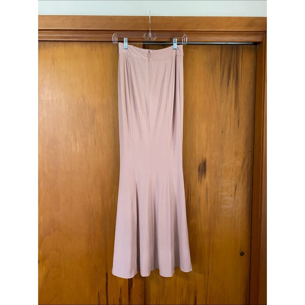 House of CB Dusty Pink Maxi Skirt Mermaid Long Tulip Feminine Prom Dance Formal - Picture 2 of 5